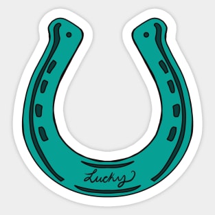 Lucky Horse Shoe Sticker